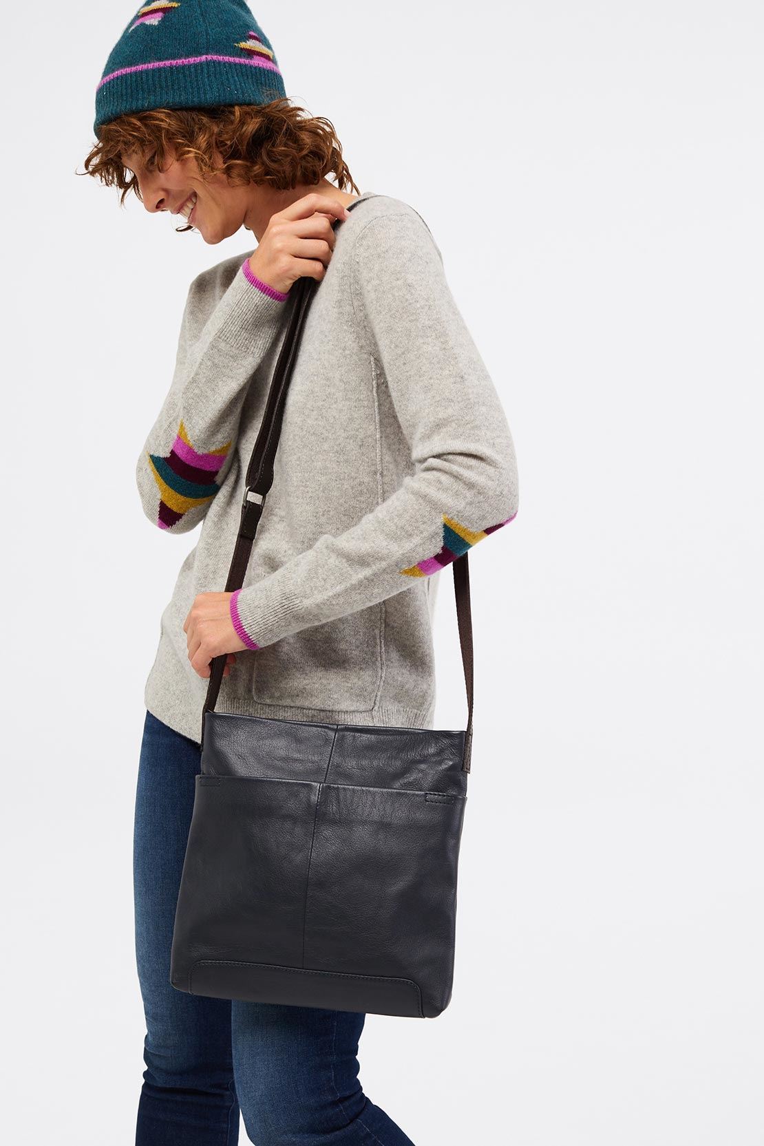 Issy Leather Crossbody bag | Navy Blue | White Stuff Bags | Inis Online