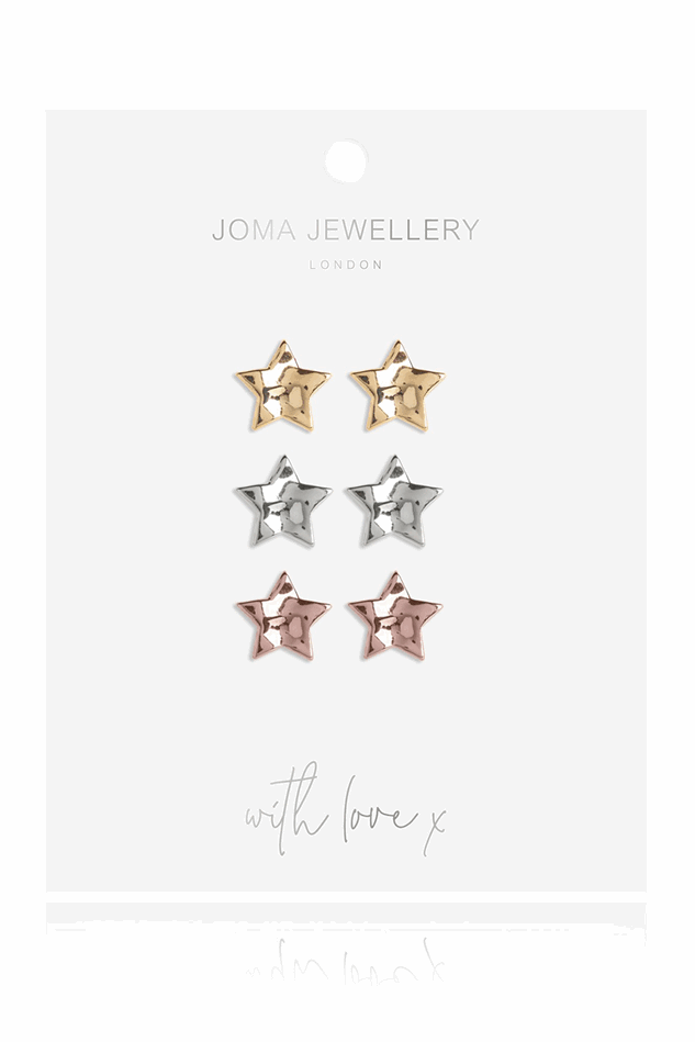 Picture of Joma Jewellery  Florence Hammered Star Earring Set