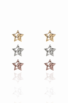 Picture of Joma Jewellery  Florence Hammered Star Earring Set