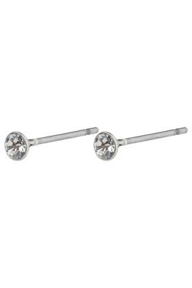 Picture of Pilgrim Sylvie Small Crystal Silver-Plated Studs