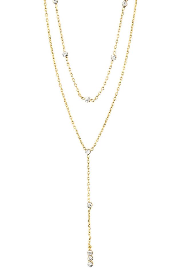Picture of Pilgrim Kamari Chain Crystal Gold-Plated Necklace