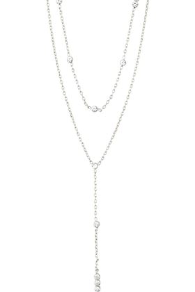 Picture of Pilgrim Kamari Chain Crystal Silver-Plated Necklace