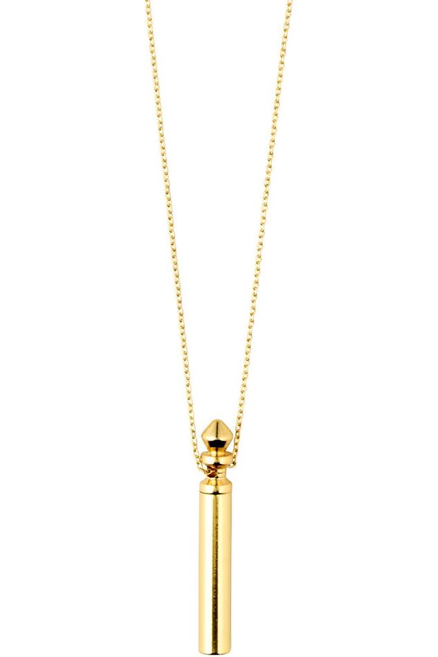 Picture of Pilgrim Reconnect Tube Gold-Plated Pendant Necklace