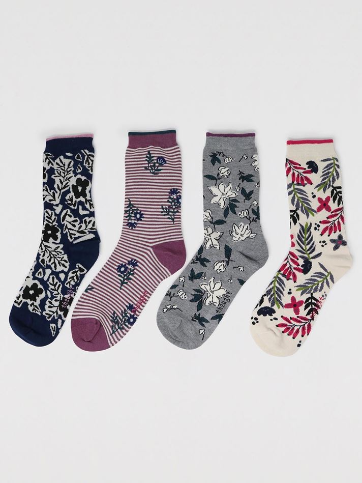 Picture of Thought Rasmine Floral Bamboo Organic Cotton  Sock Gift Box