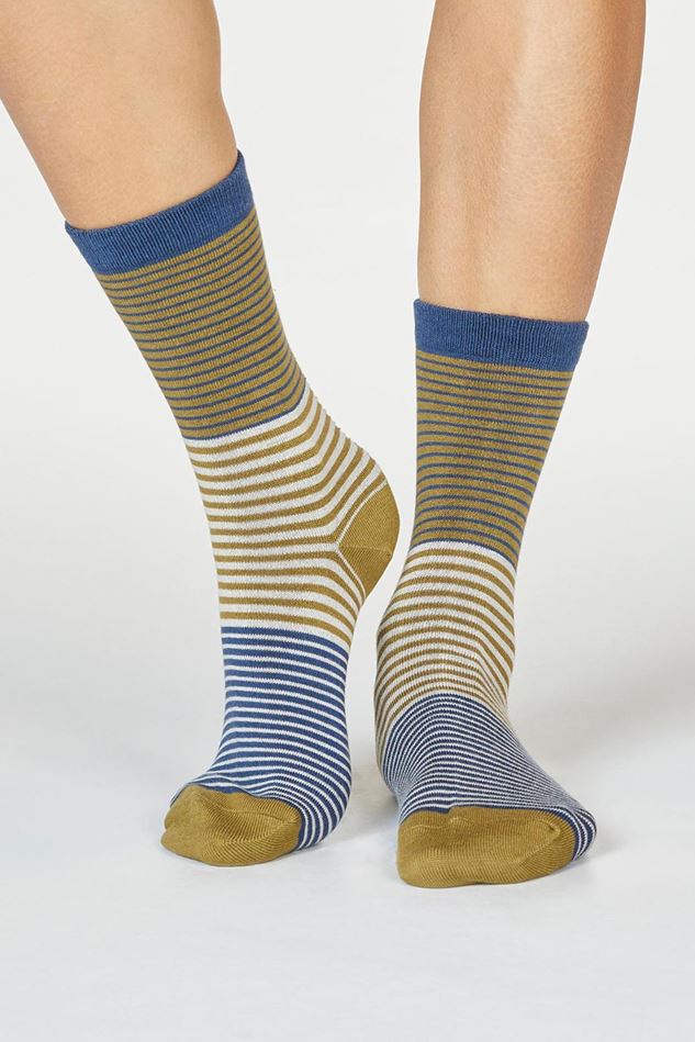 Picture of Thought Kathleen Bamboo Organic Cotton Stripe Socks
