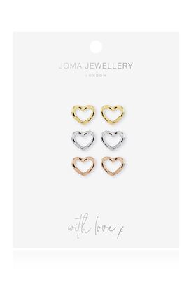 Picture of Joma Jewellery Florence Ombre Heart Stud Earrings