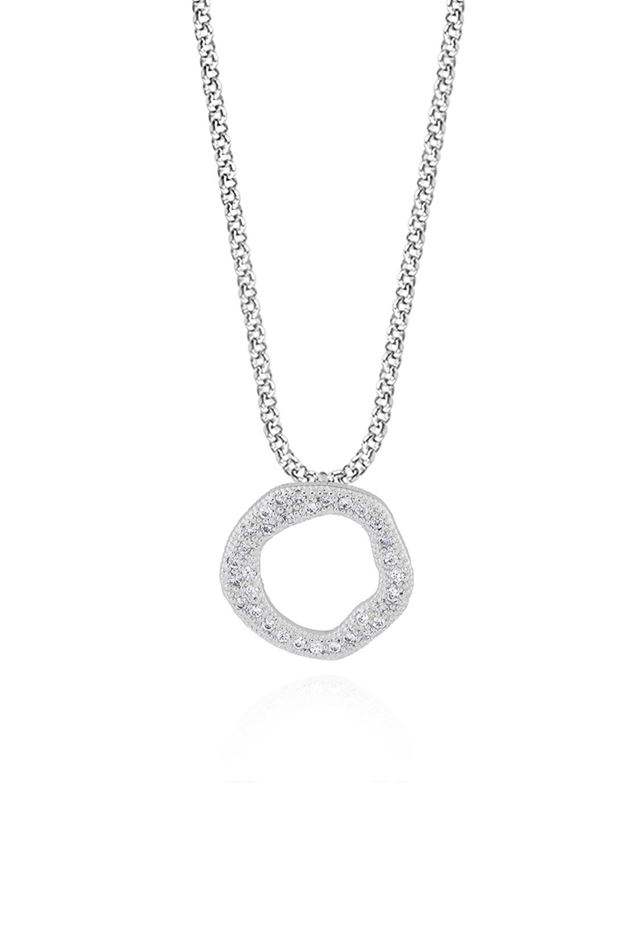 Picture of Joma Jewellery Lucia Lustre Round Organic Pave Necklace