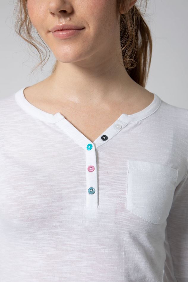 Picture of Mistral Multi Buttons Henley Tee