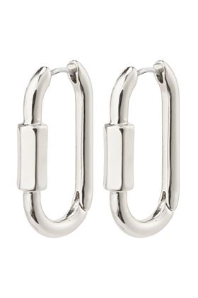 Picture of Pilgrim Restoration Oval Carabiner Silver-Plated Hoops