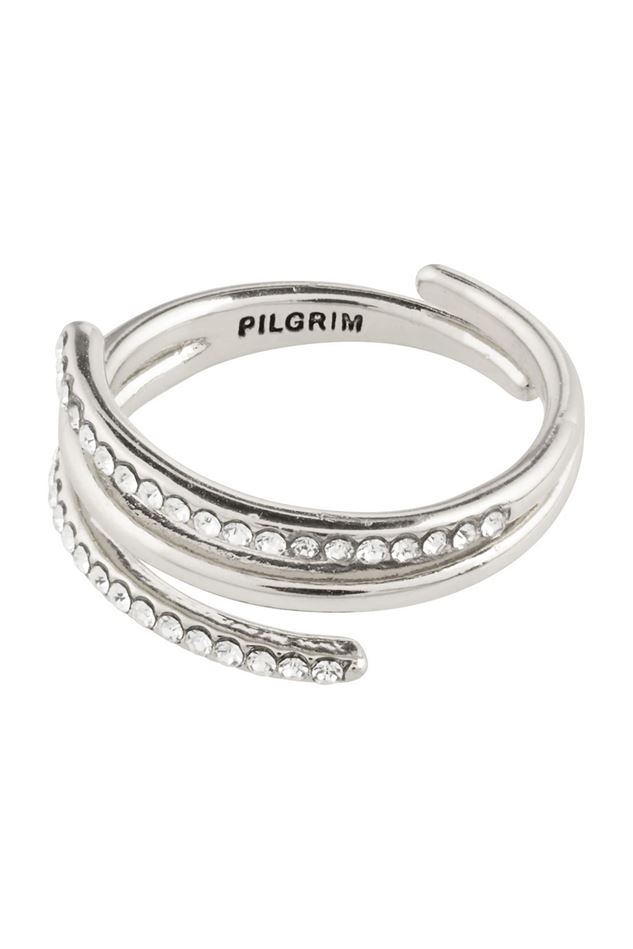 Picture of Pilgrim Serenity Crystal Deco Silver-Plated Ring