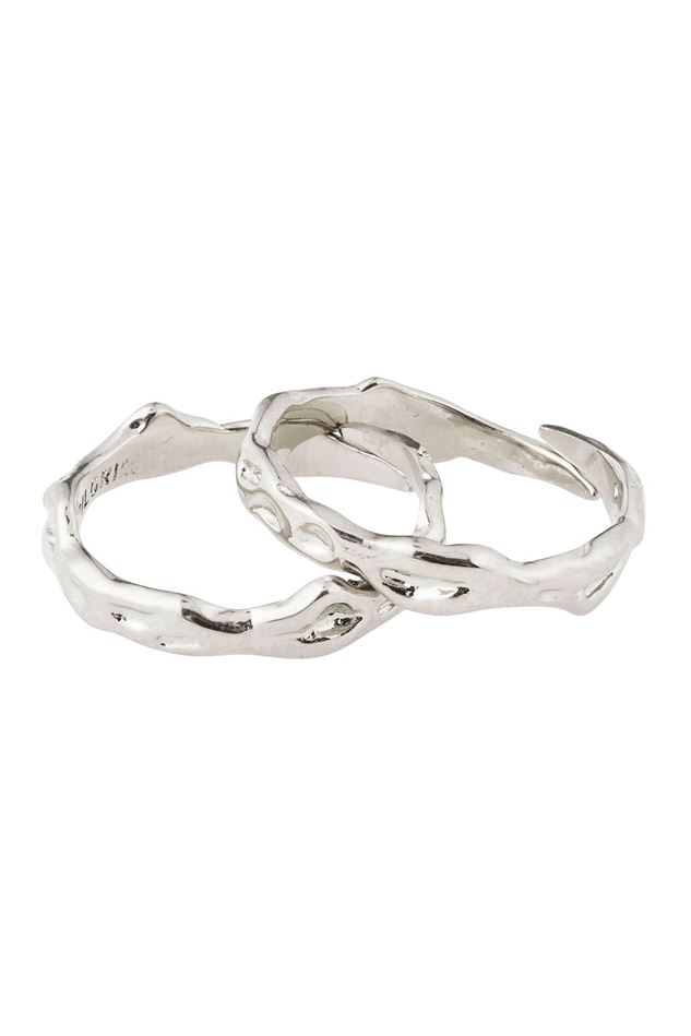 Picture of Pilgrim Rita Stackable 2-in-1 Set of Silver-Plated Rings
