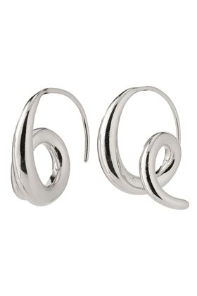 Picture of Pilgrim Angel Spiral Silver-Plated Earrings