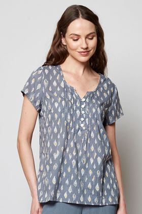 Picture of Nomads Shell Print Voile Top