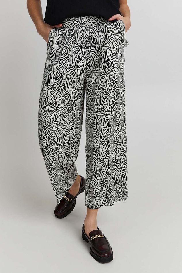 Picture of Ichi Marrakech Printed Casual Culotte Pants