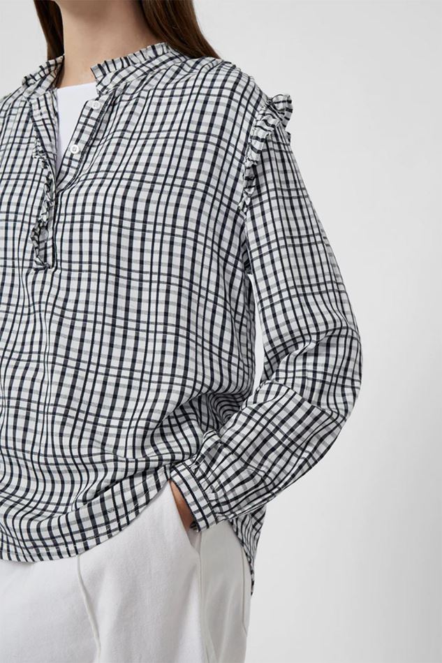 Picture of Great Plains Mid Winter Check Frill Blouse