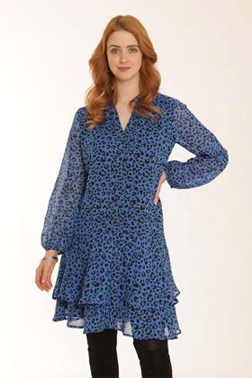 Picture of Pomodoro Leopard  Print Short Dress - NOW 70% OFF