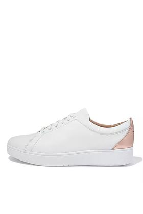 Picture of Fitflop Metallic Back Tab Leather Trainers