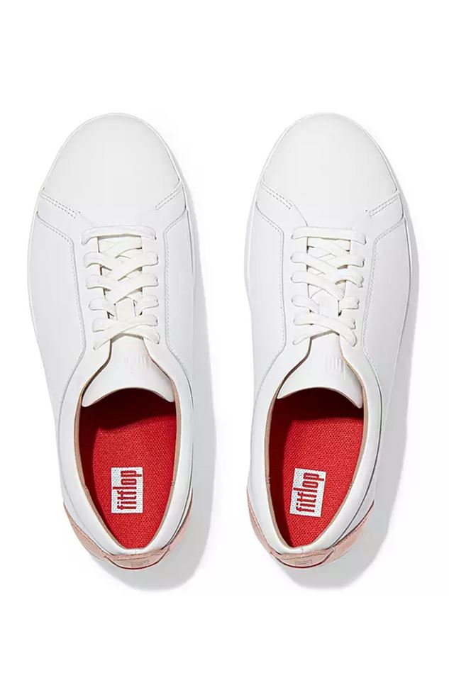 Picture of Fitflop Metallic Back Tab Leather Trainers