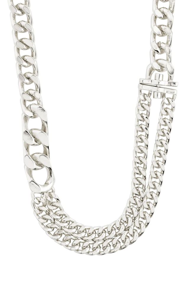 Picture of Pilgrim Friends Chunky Curb Chain Silver-Plated Necklace