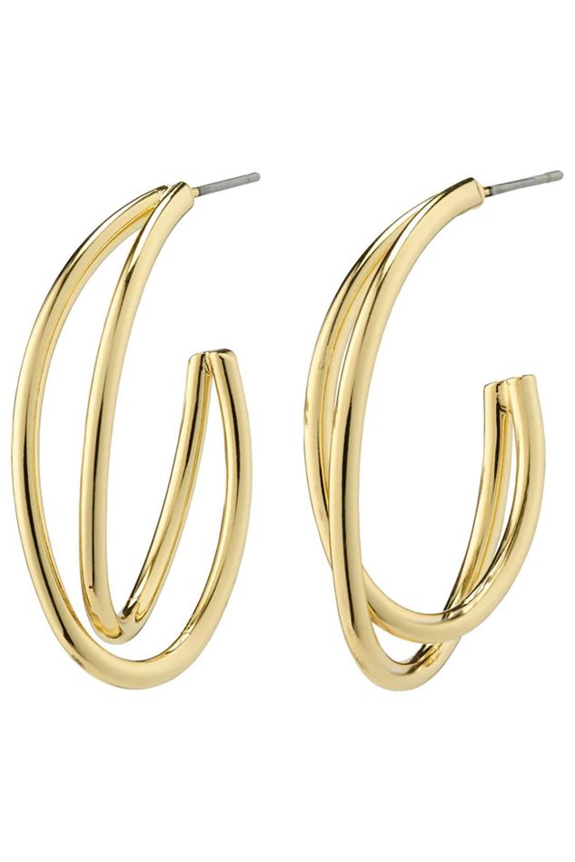 Picture of Pilgrim Angelica Graphic Gold-Plated Hoop Earrings