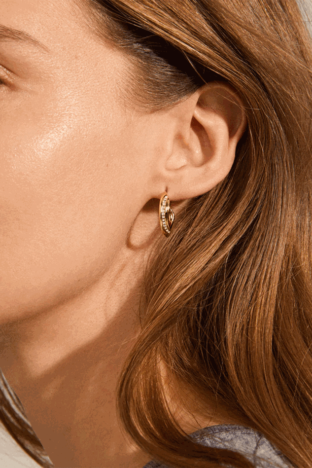 Picture of Pilgrim Freedom Crystal Gold-Plated Hoop Earrings