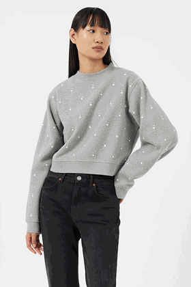 Picture of French Connection Thrya Embellished Sweatshirt