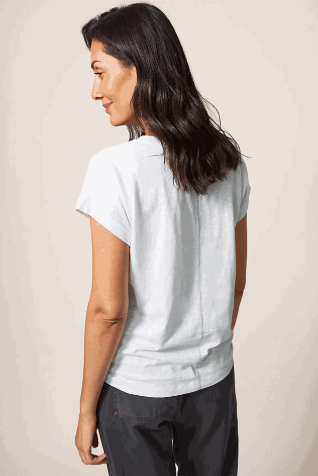 Picture of White Stuff Nelly Notch  Tee - Natural White
