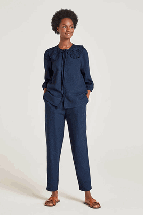 Picture of Thought Gale Organic Cotton Barrel Leg Trouser