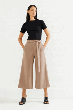 Picture of French Connection Whisper Belted Culottes