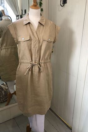 Picture of Pomodoro Linen Safari Dress - NOW 70% OFF