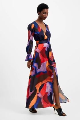 Picture of French Connection Isadora Drape Wrap Maxi Dress - NOW 70% OFF