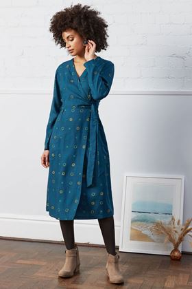 Picture of Nomads Spot Print Wrap Dress