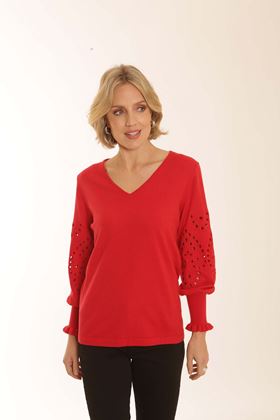 Picture of Pomodoro Cutwork Sleeve Jumper