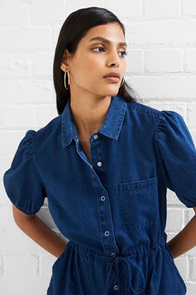 Picture of French Connection Zaves Chambray Shirt Dress