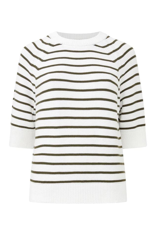 Picture of French Connection Lily Mozart  Stripe Short Sleeve Jumper