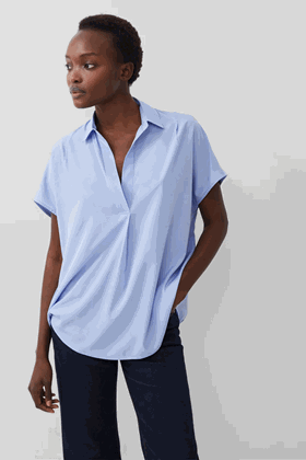Picture of French Connection Crepe Light Recycled Popover Shirt