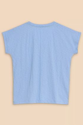 Picture of White Stuff Nelly Notch Neck Tee - Light Blue