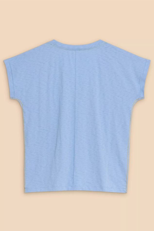 Picture of White Stuff Nelly Notch Neck Tee - Light Blue