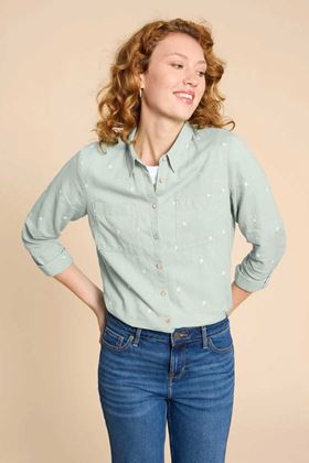Picture of White Stuff Sophie Organic Cotton Shirt - Mid Green