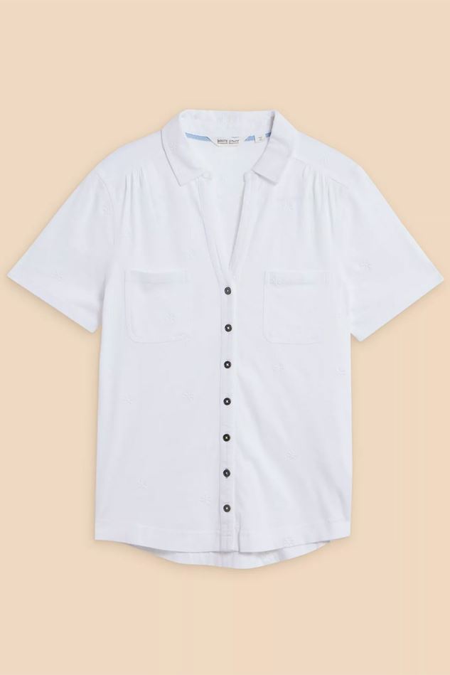 Picture of White Stuff Penny Embroidered Shirt - Pale Ivory