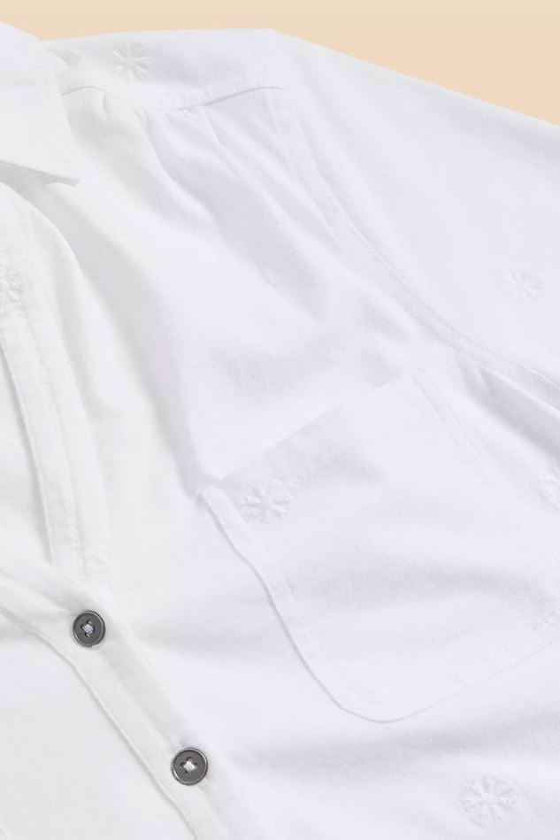 Picture of White Stuff Penny Embroidered Shirt - Pale Ivory