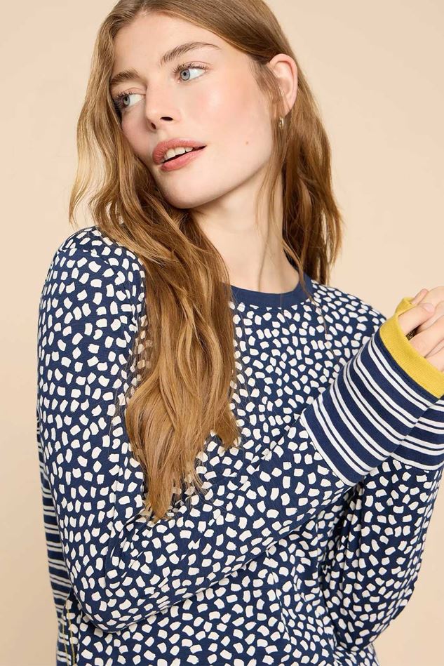Picture of White Stuff Clara Long Sleeved Tee - Navy Print
