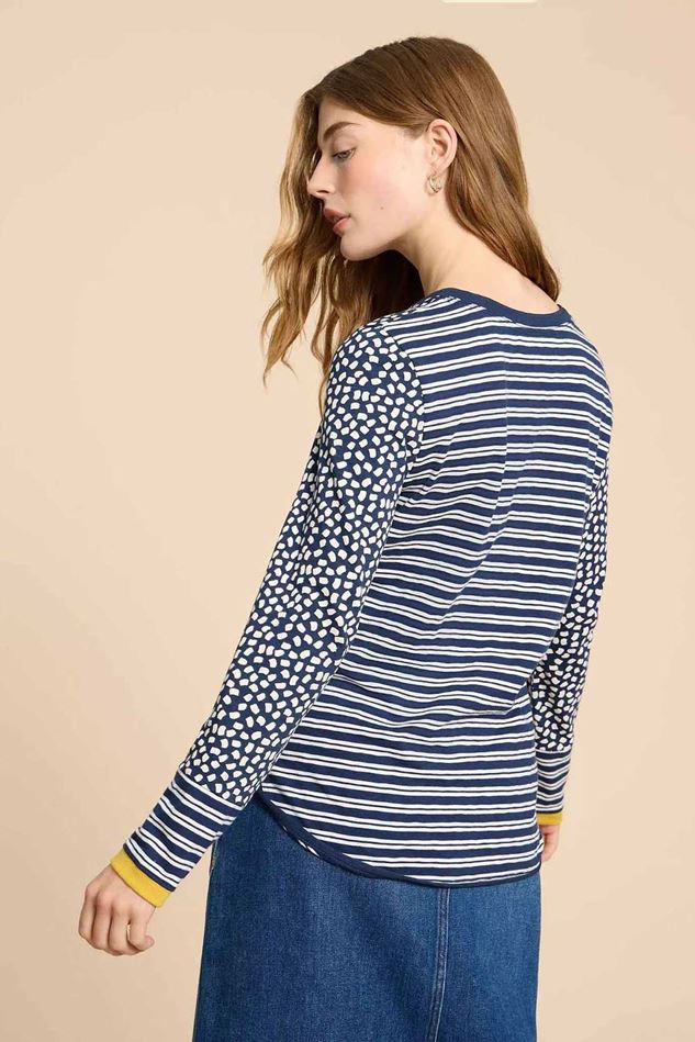 Picture of White Stuff Clara Long Sleeved Tee - Navy Print