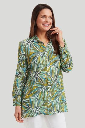 Picture of Adini Amelia Tunic Shirt - Palm House Print