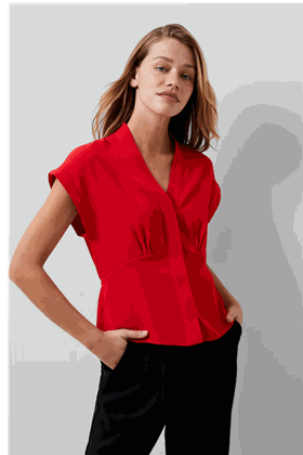 Picture of French Connection Carmen Recycled Crepe Blouse