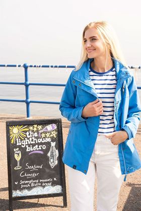 Picture of Lighthouse Beachcomber Coat - Azure Blue