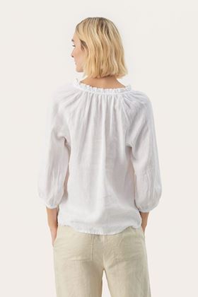 Picture of Part Two Elody Linen Shirt - Bright White