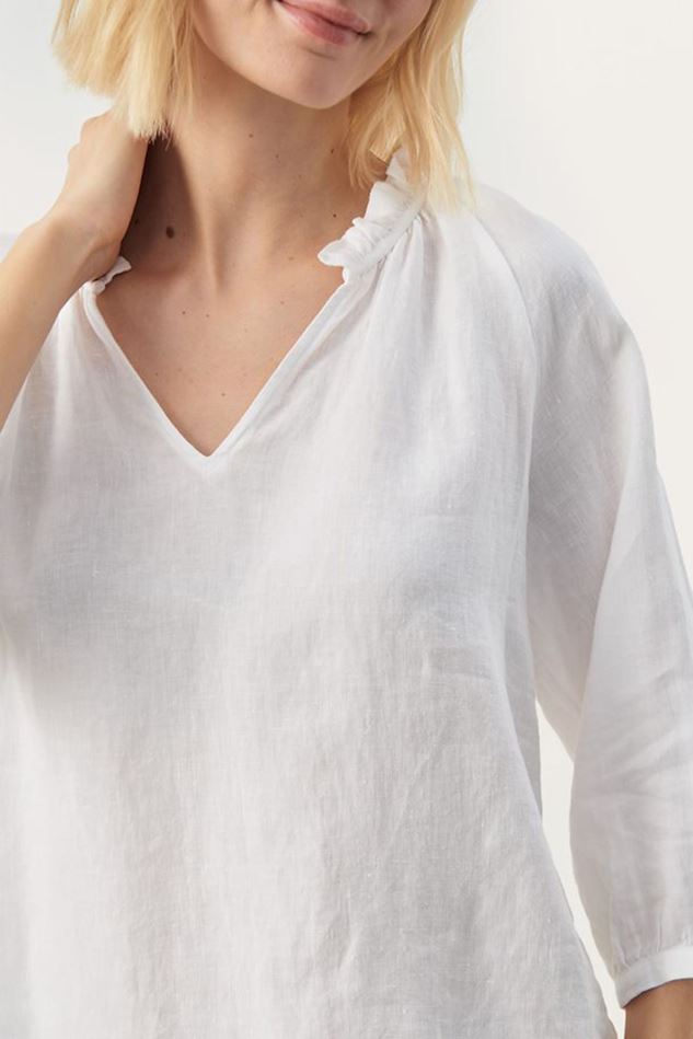 Picture of Part Two Elody Linen Shirt - Bright White