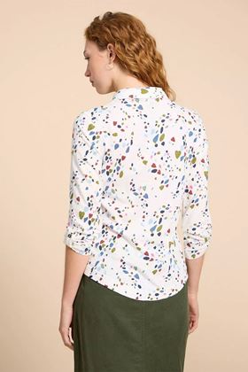 Picture of White Stuff Annie Jersey Shirt - White Print