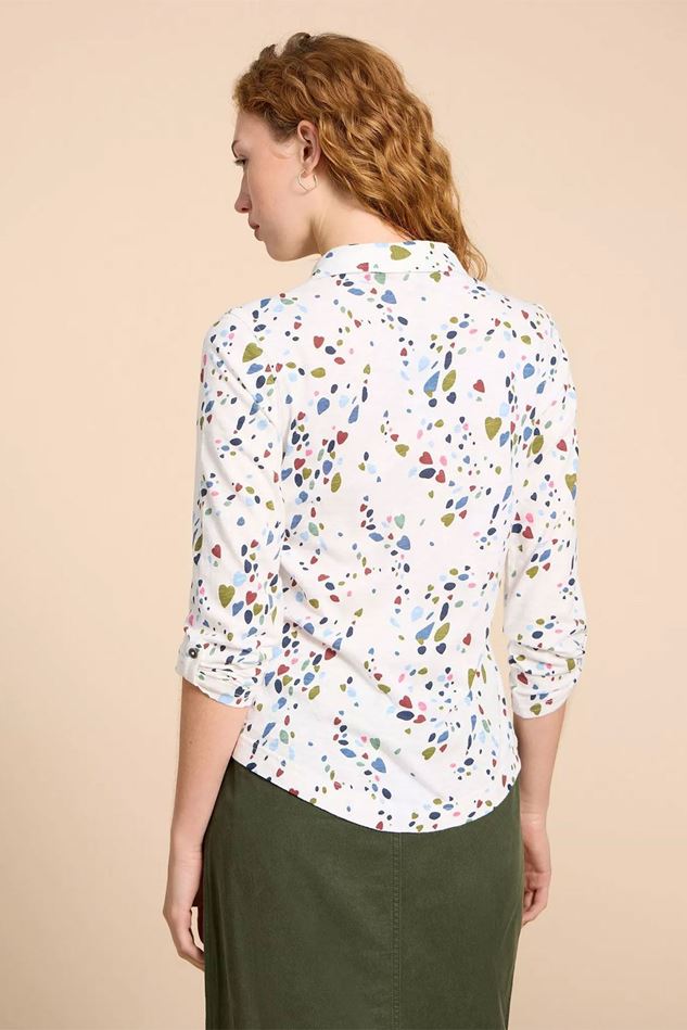 Picture of White Stuff Annie Jersey Shirt - White Print